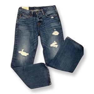 Women's American Eagle Button Fly Boot Cut Jeans Size 29 - Distressed